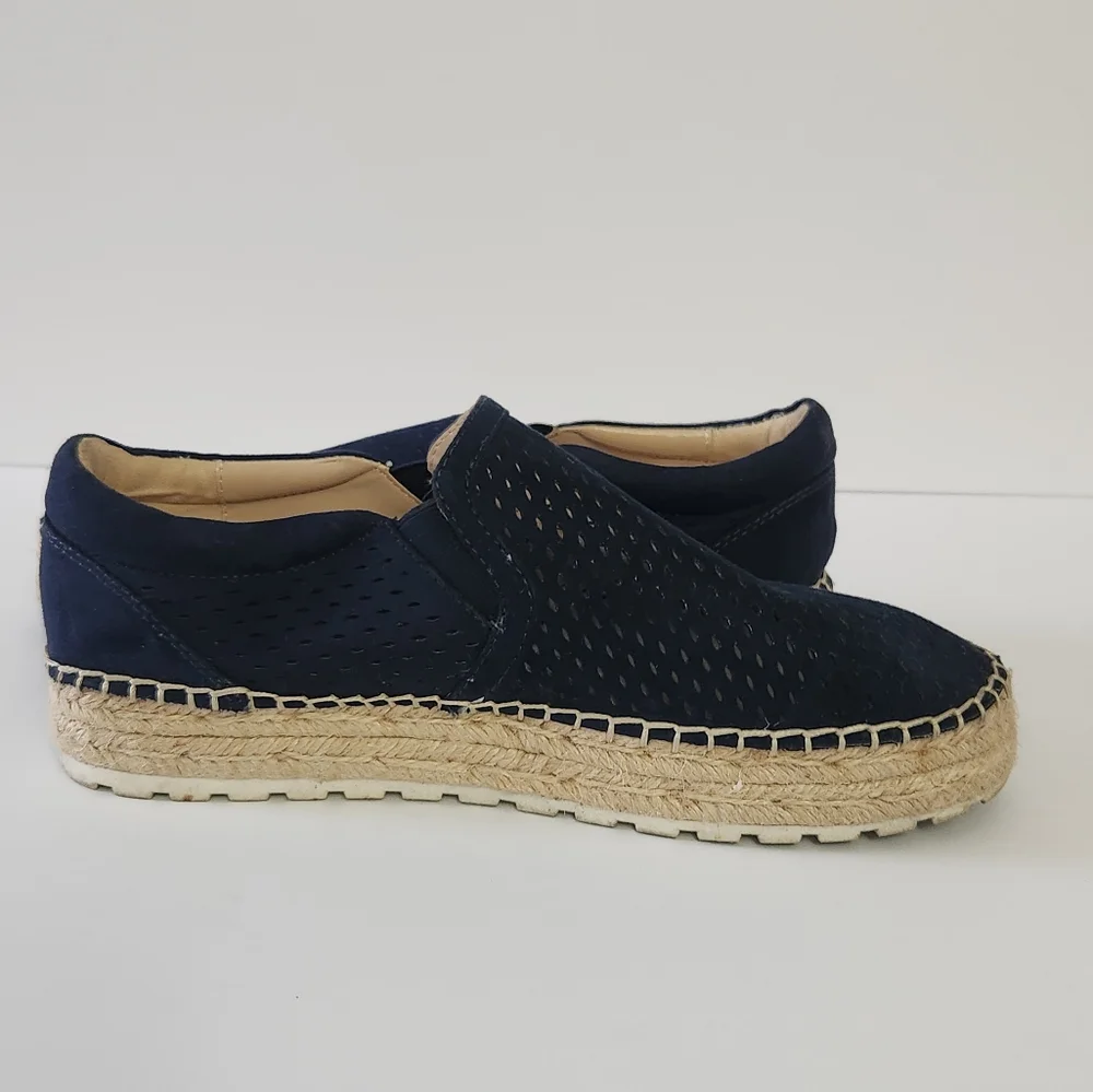 Marc Fisher Mania Navy Espadrilles Slip On 8.5